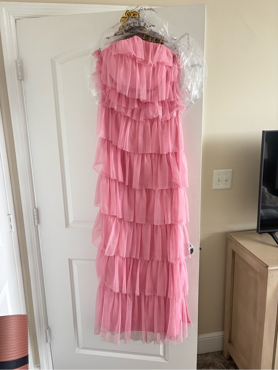 Revelry Dresses & Skirts - Revelry Pink Tiered Ruffle Bridesmaid Dress